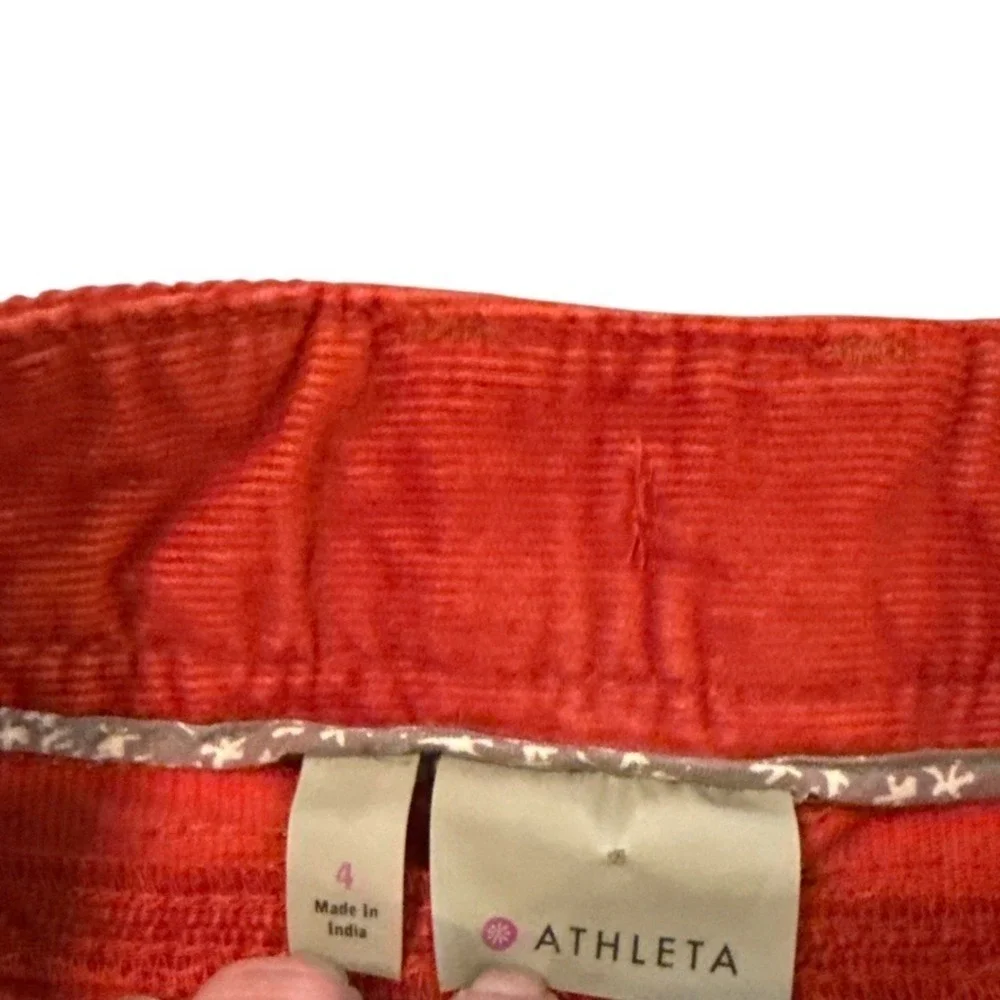 NWT Athleta Corduroy Mini Skirt Burnt Orange Size 4 Preppy Retro‎ 70's